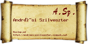 Andrási Szilveszter névjegykártya