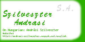 szilveszter andrasi business card
